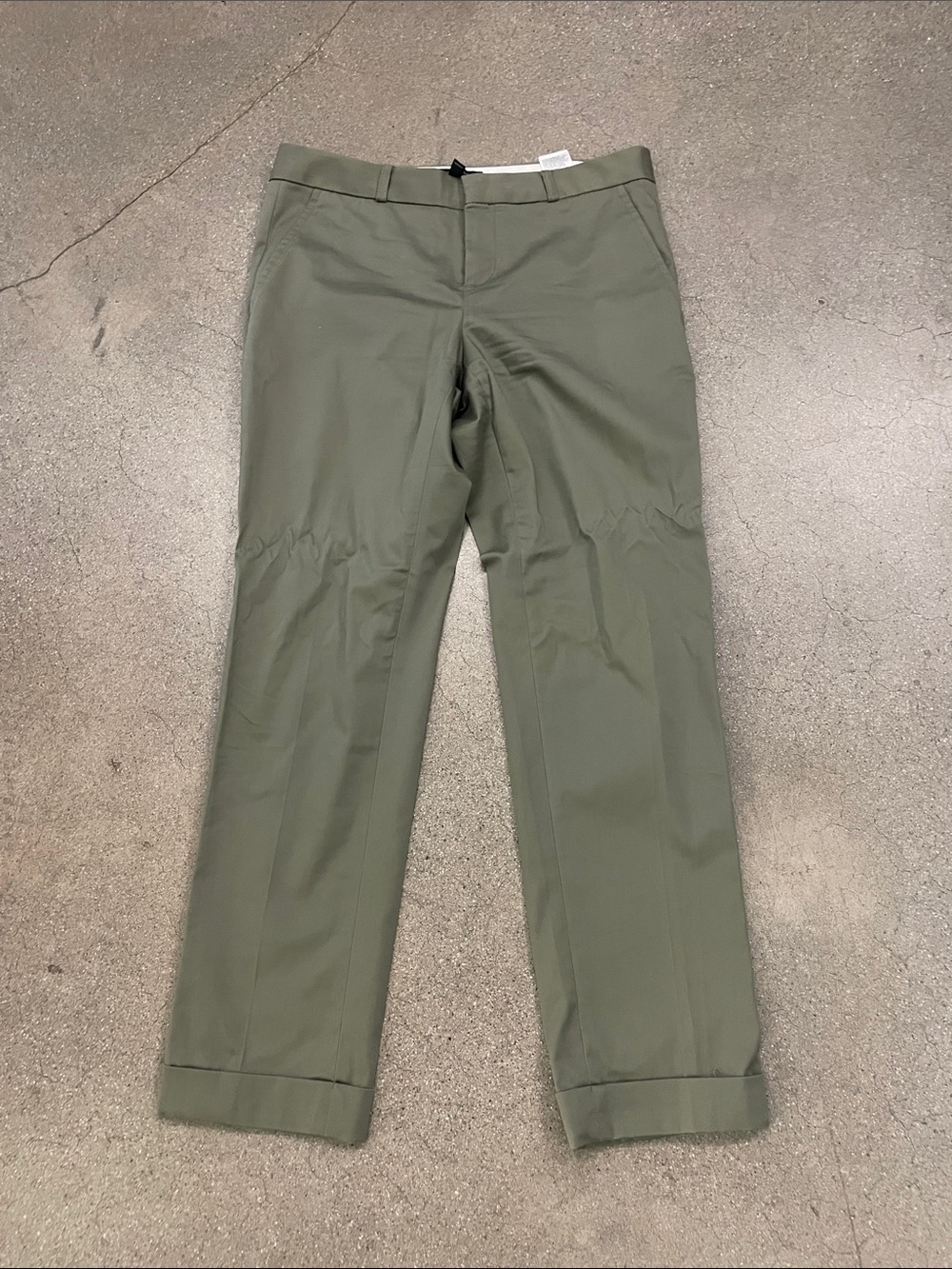 Banana Republic Olive Green Women's Straight-Leg Trousers